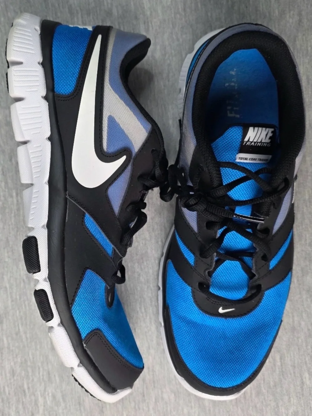 Nike Men’s Blue, Black and White Athletic Training Shoes